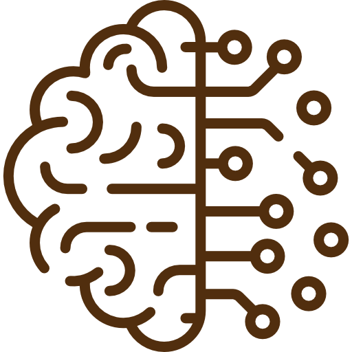 Artificial intelligence and learning analytics icon